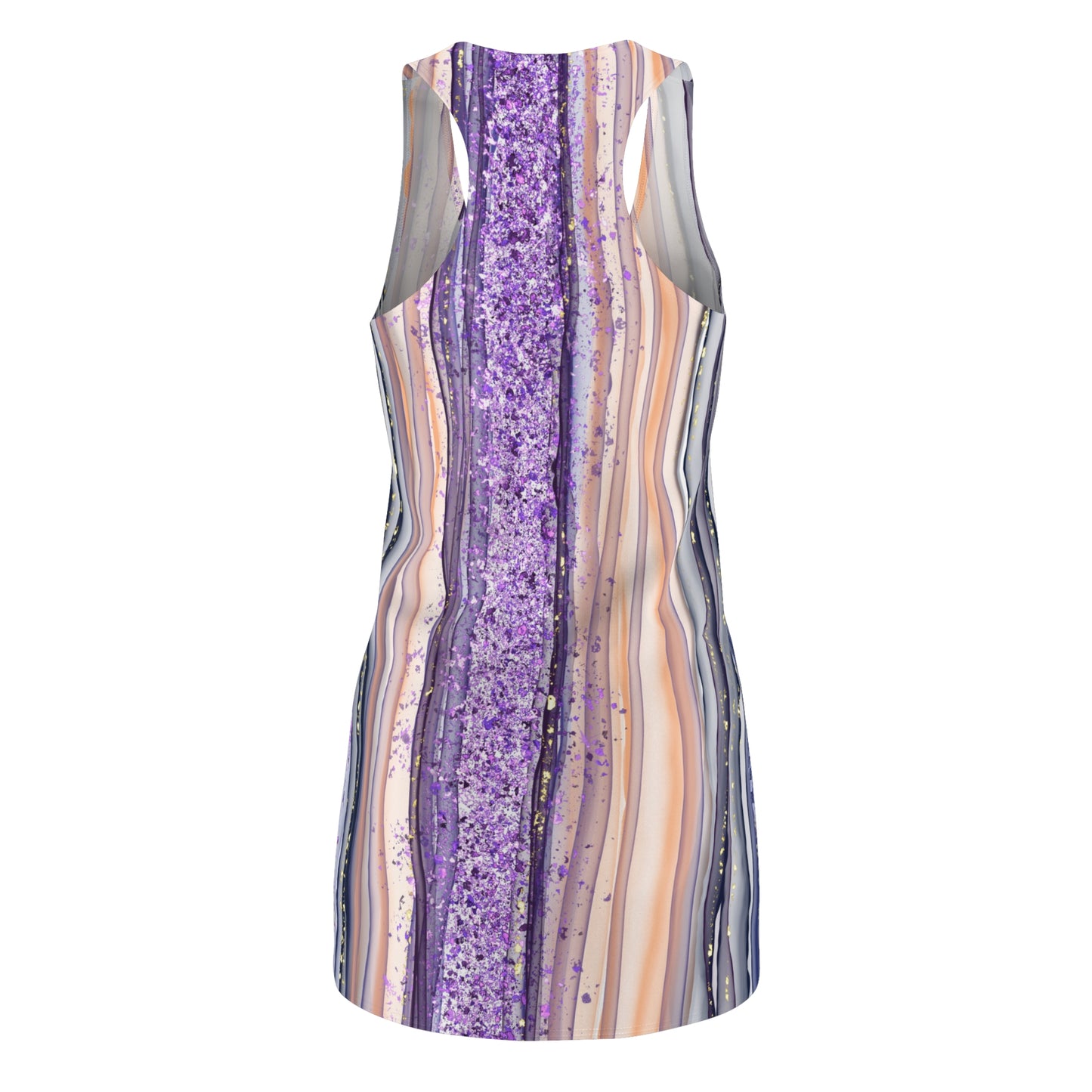 Glittery Blues Women's Cut & Sew Racerback Dress