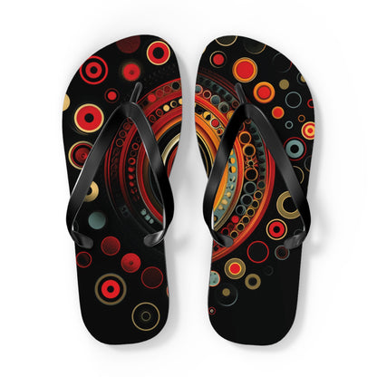 Abstract Decorative Circles  Flip-Flops