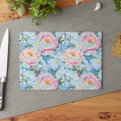 Floral Glass Cutting Board