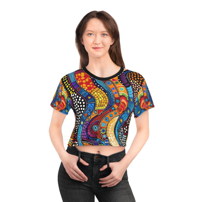 Aboriginal Art (AOP) Crop Tee