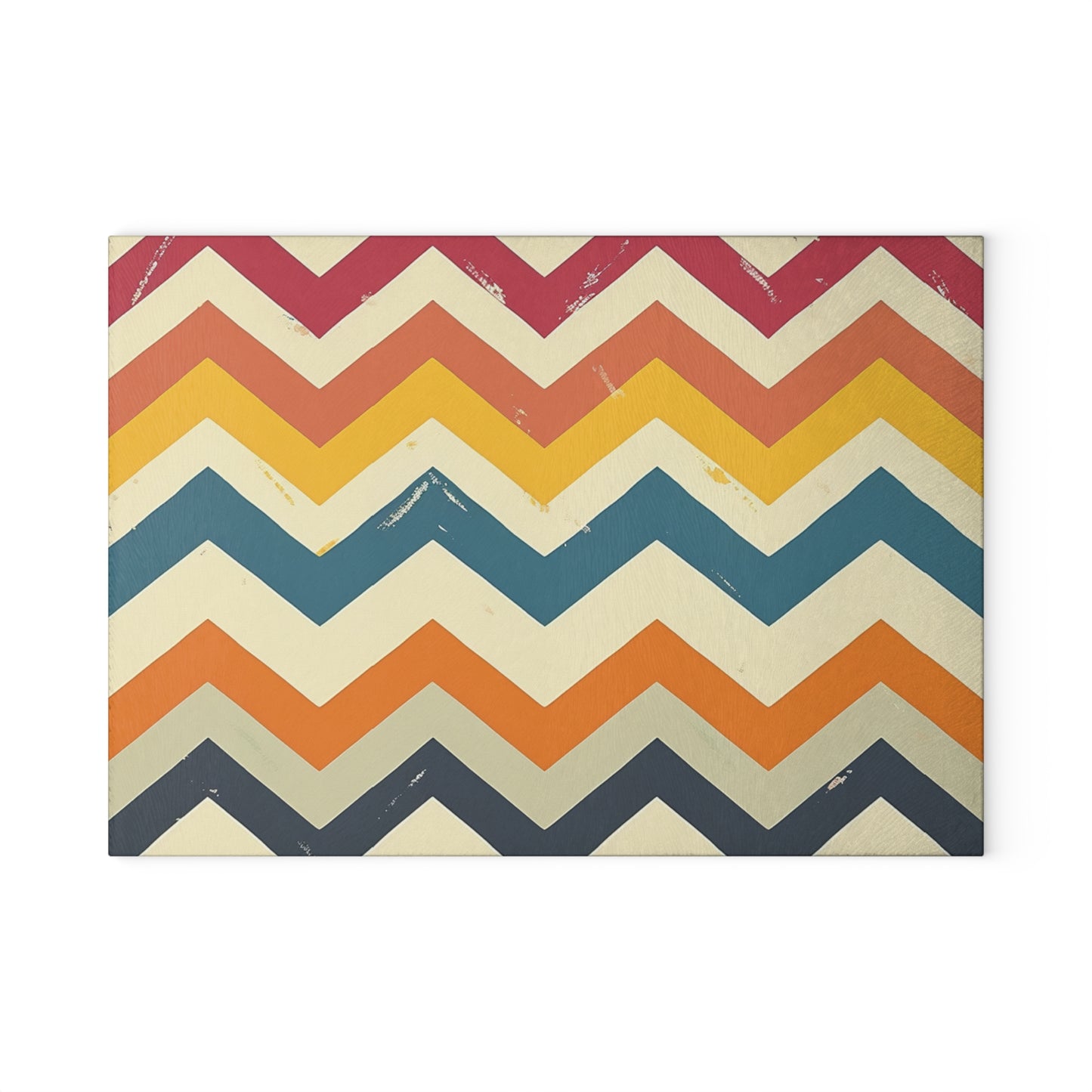 Chevron Print Glass Cutting Board