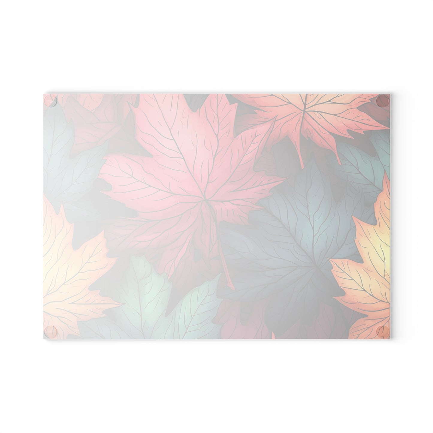 Autumn Floral Glass Cutting Board