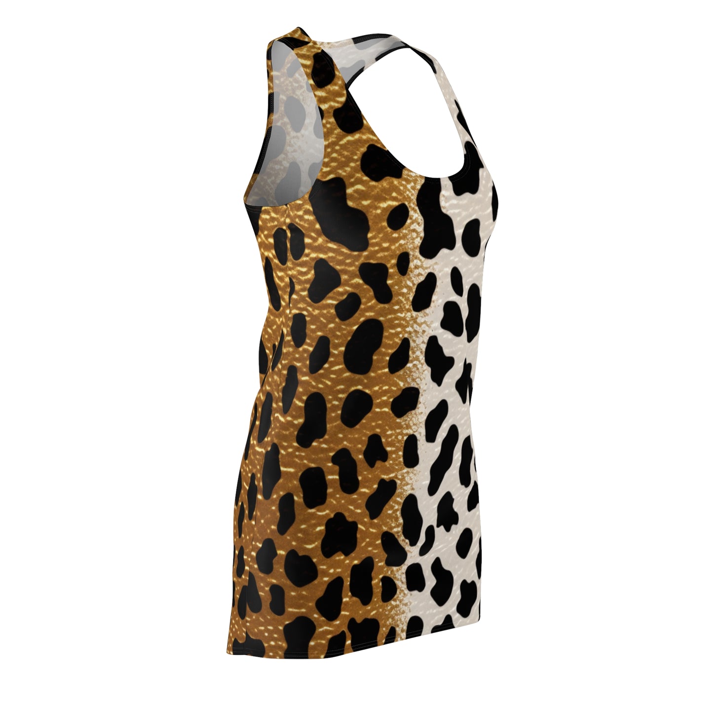 Leopard Pattern Women's Cut & Sew Racerback Dress