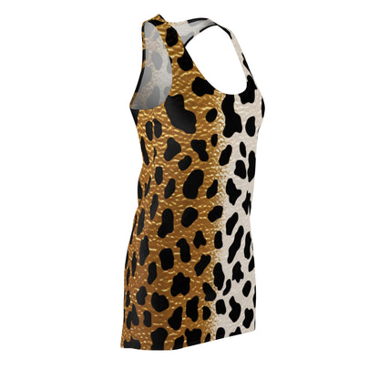 Leopard Pattern Women's Cut & Sew Racerback Dress