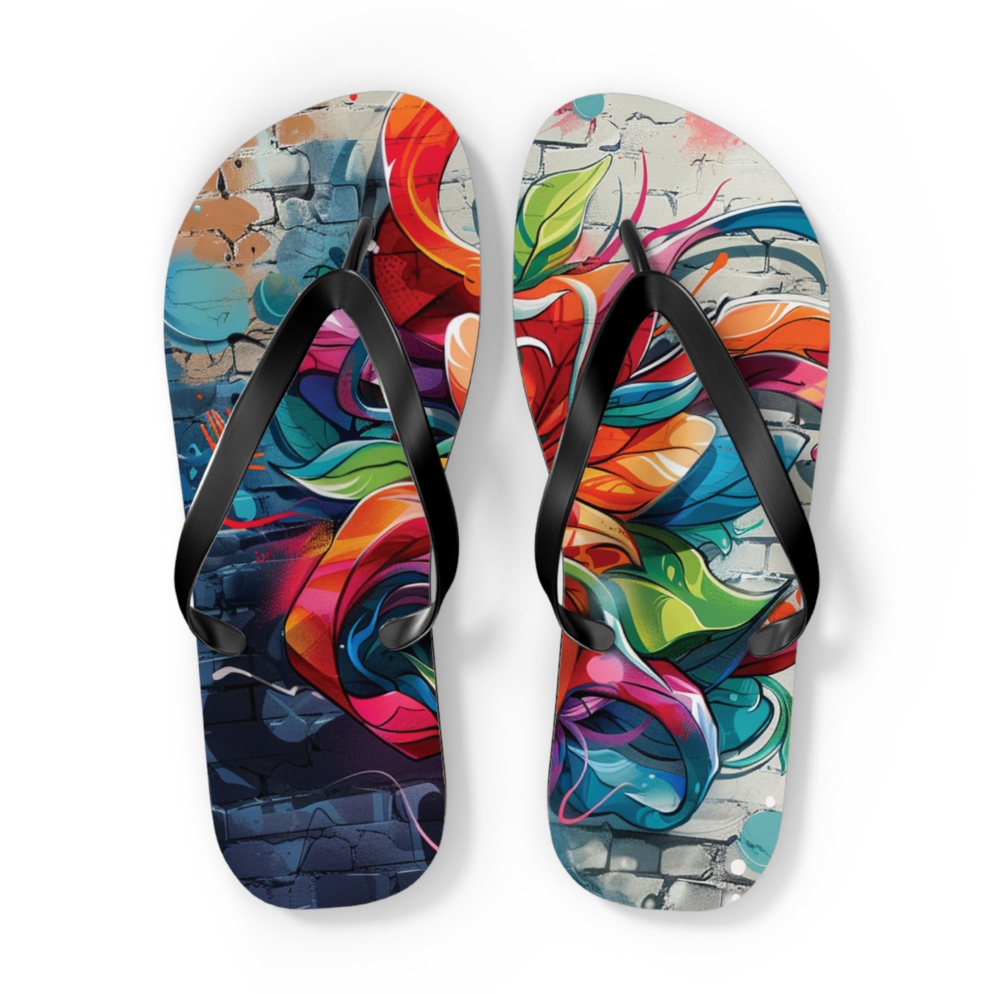 Graffiti Theme Flip-Flops