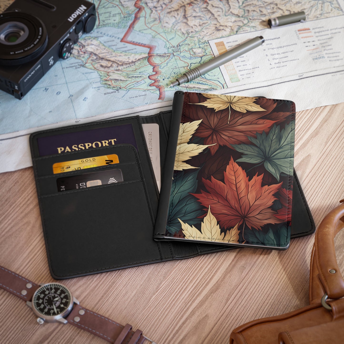 Autumn Flowers Passport Cover