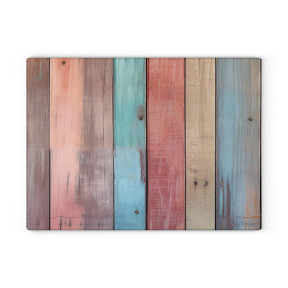 Wooden Print Glass Cutting Board