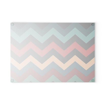 Chevron Print Glass Cutting Board