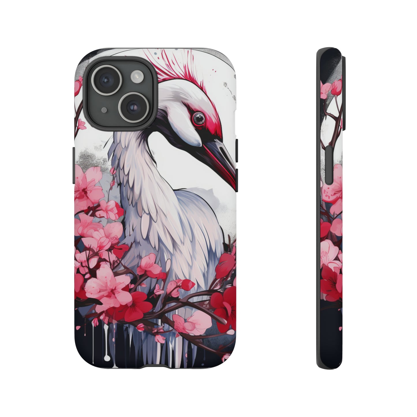 Cranes in Flight: Red-Crowned Crane Phone Case