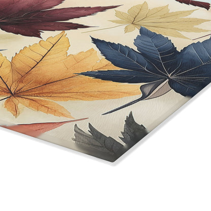 Autumn Floral Glass Cutting Board