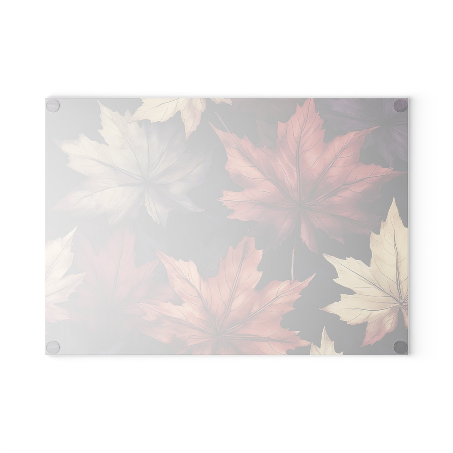 Autumn Floral Glass Cutting Board