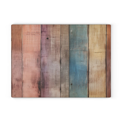 Wooden Print Glass Cutting Board