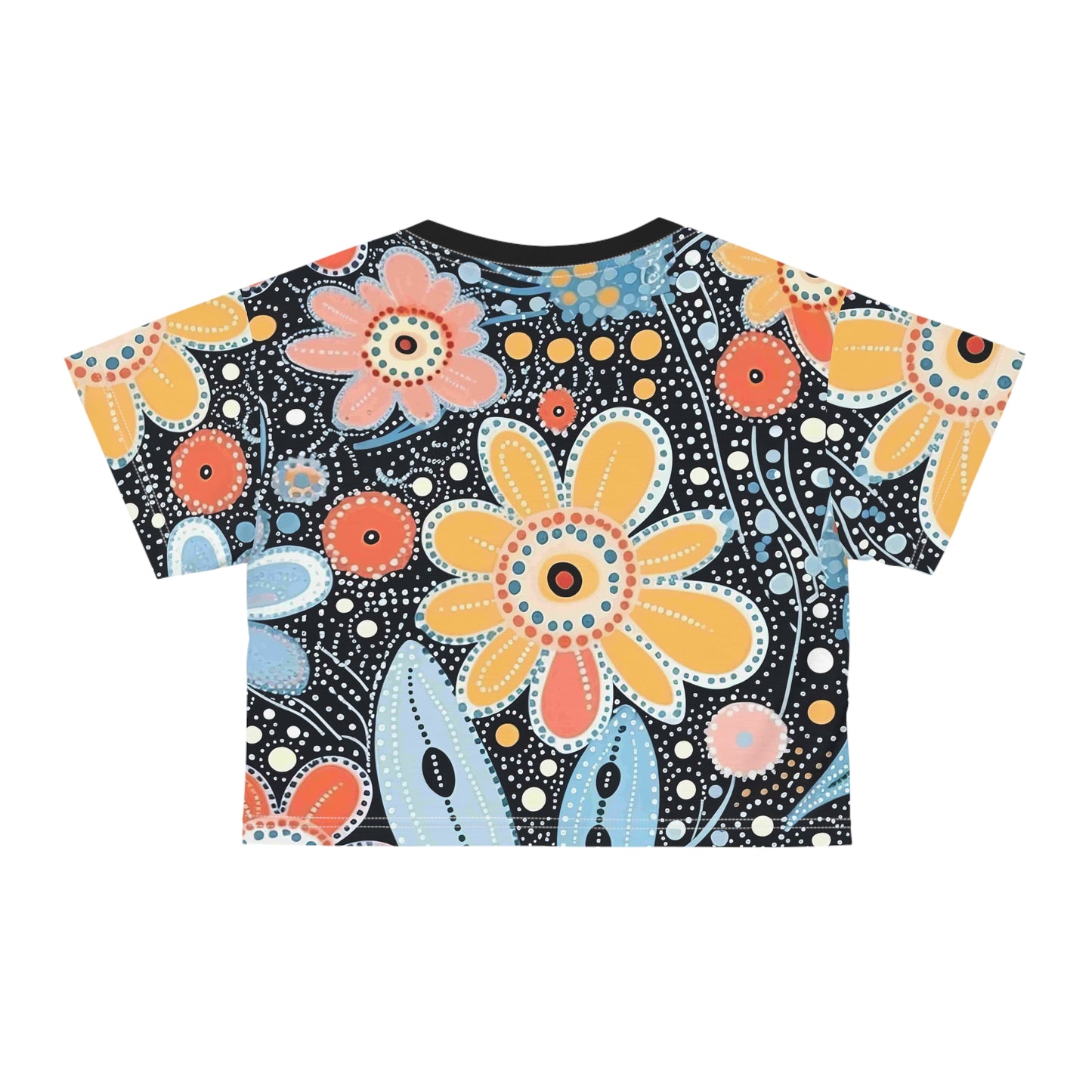 Aboriginal Flower Pattern (AOP) Crop Tee