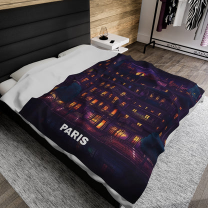 Paris Velveteen Plush Blanket