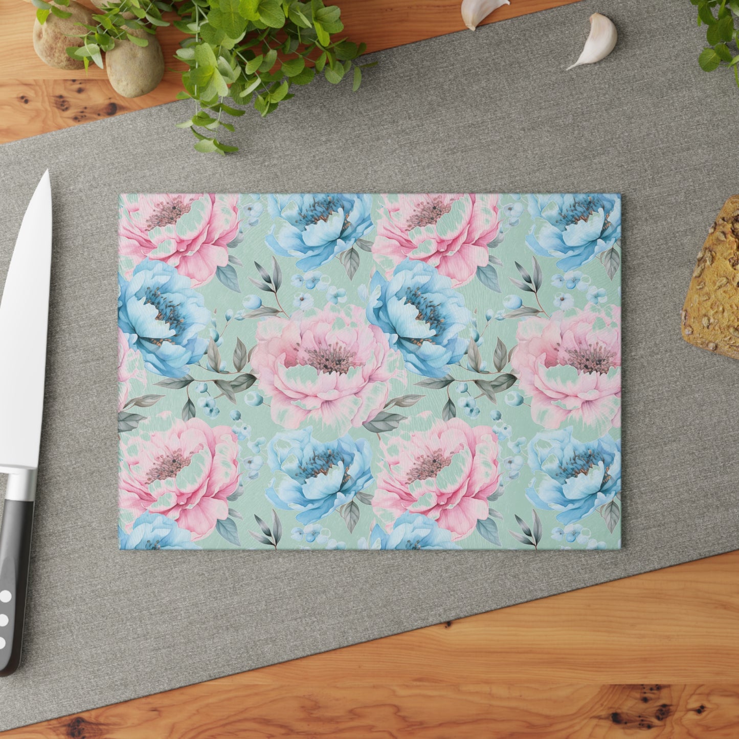 Floral Glass Cutting Board