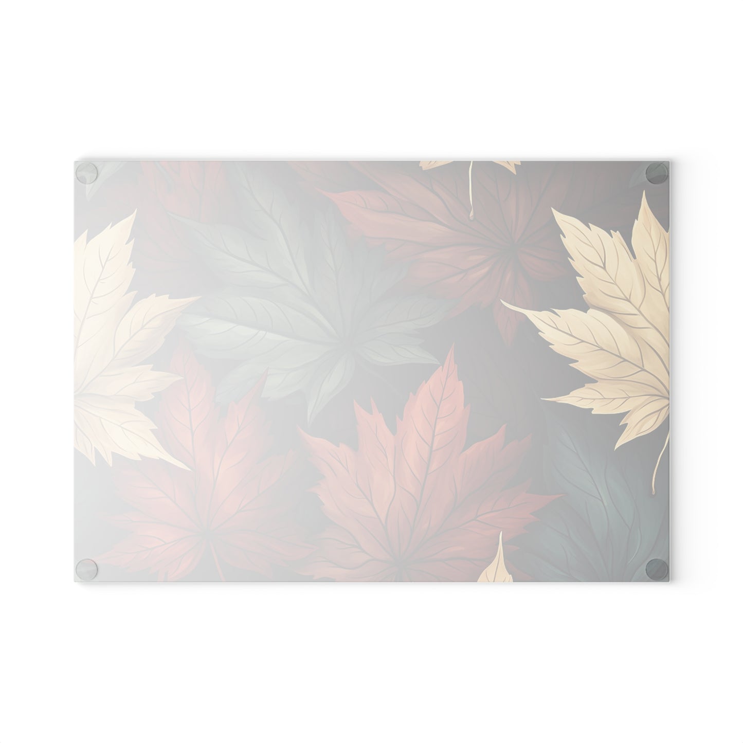 Autumn Floral Glass Cutting Board