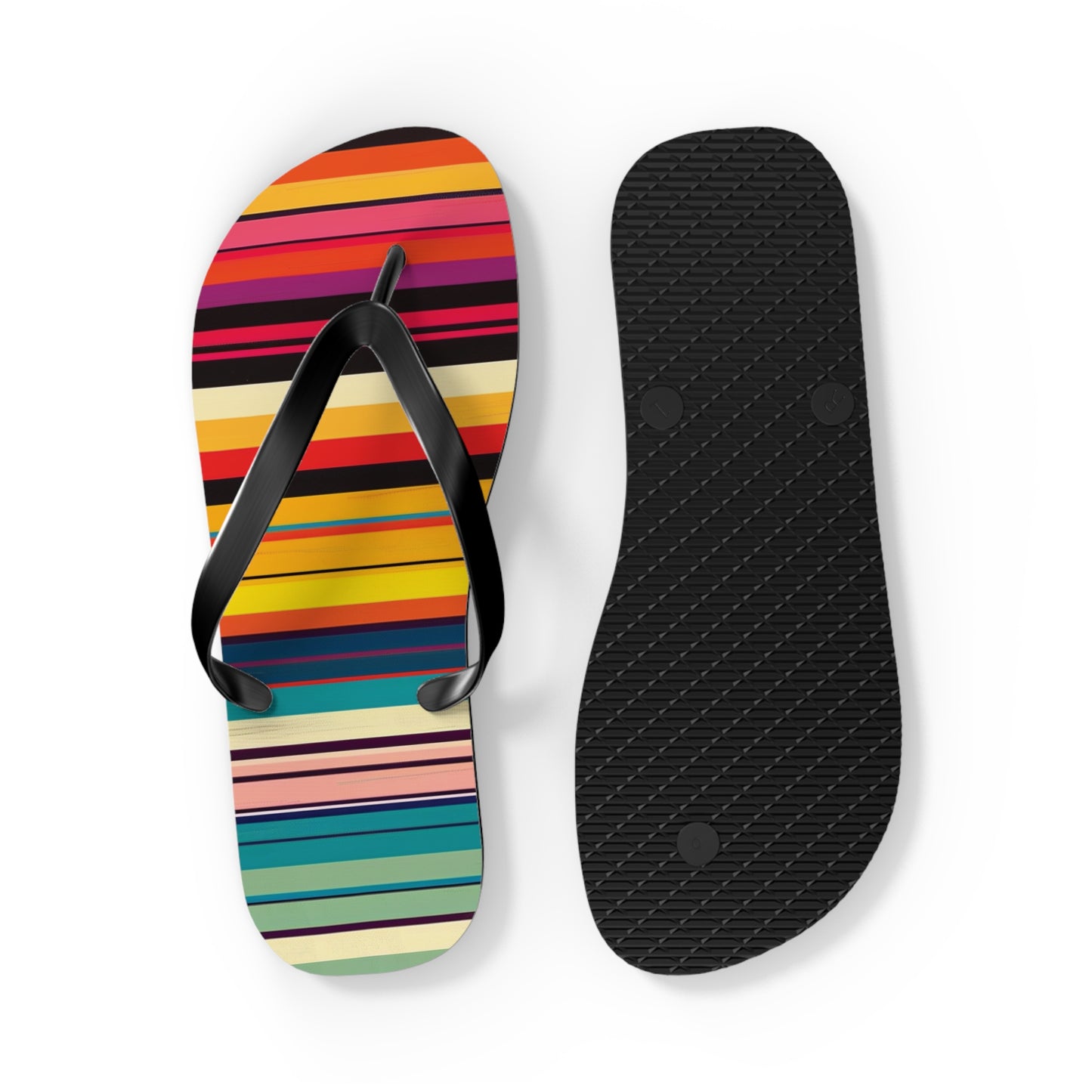 Colorful Stripes Flip-Flops