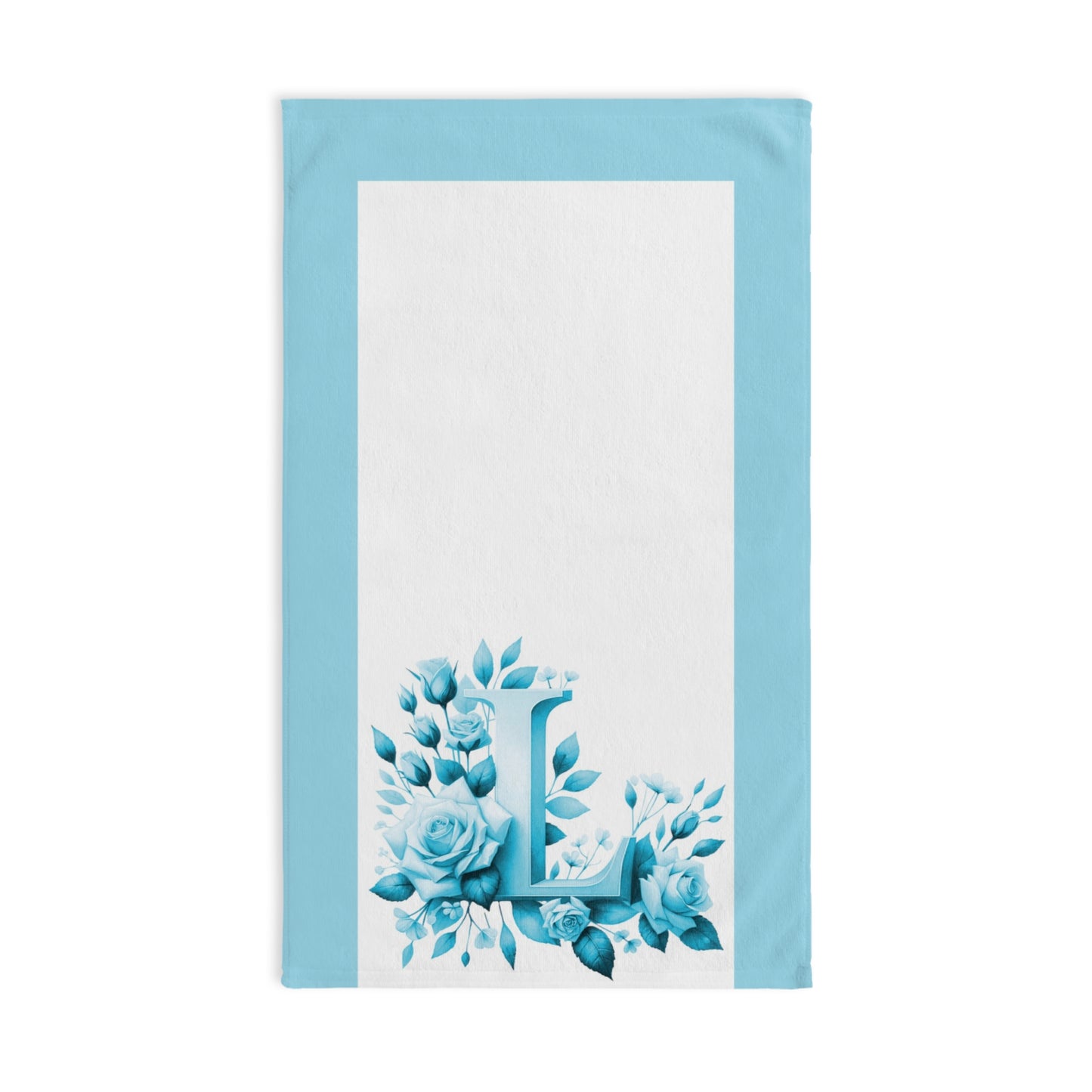 Alphabet Flowers Bathroom Hand Towel