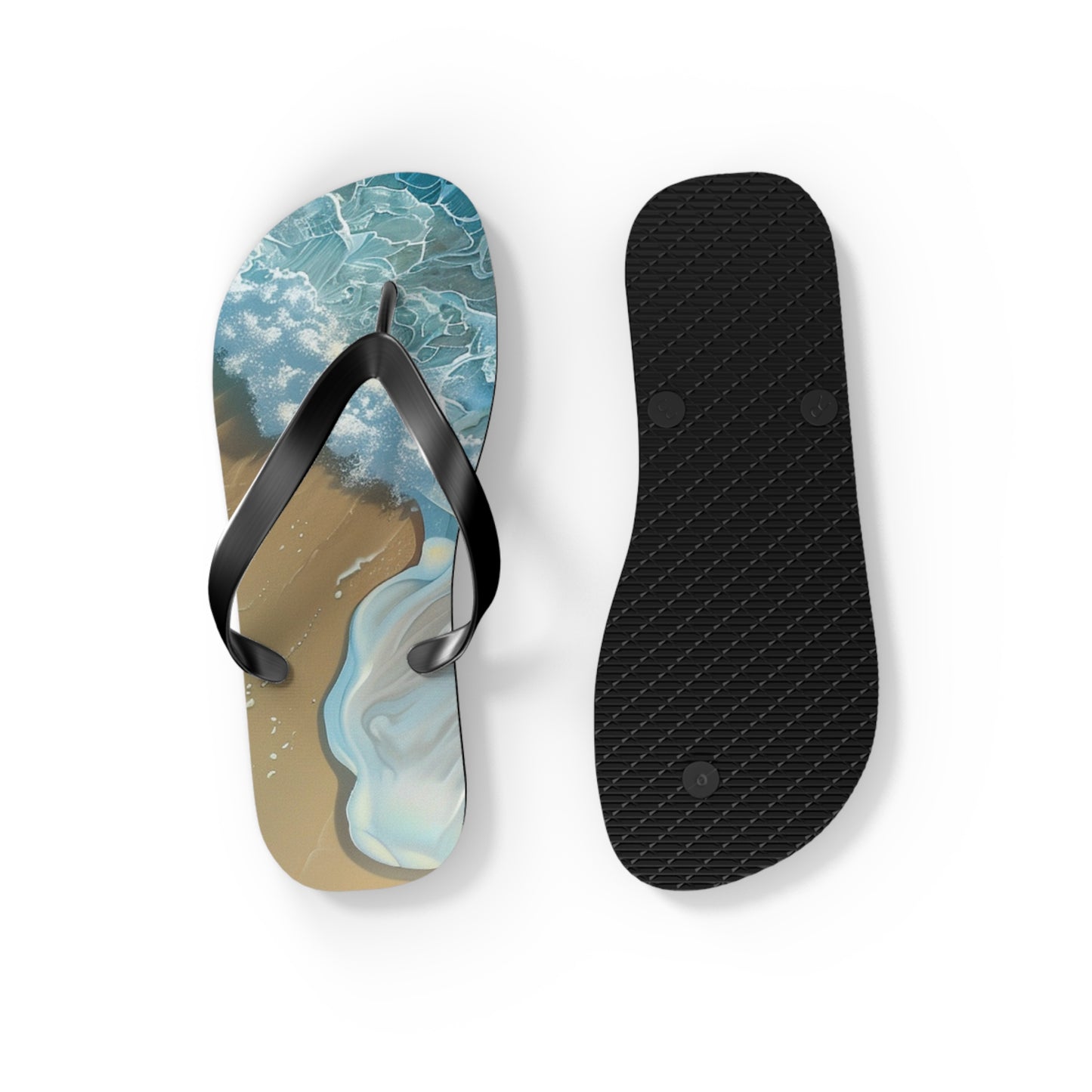 Sand Shore Ocean Waves  Flip-Flops