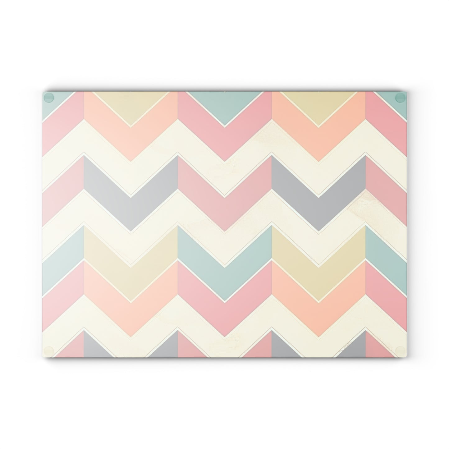 Chevron Print Glass Cutting Board