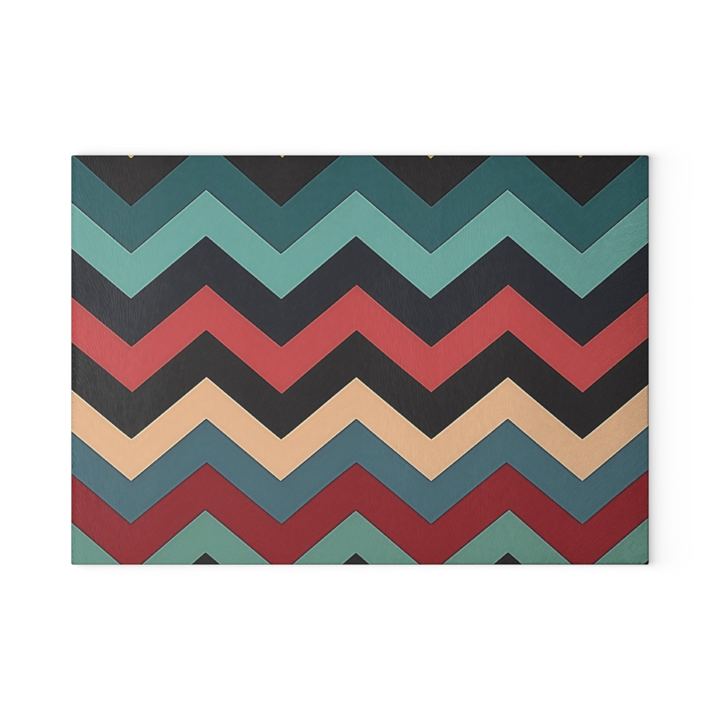 Chevron Print Glass Cutting Board