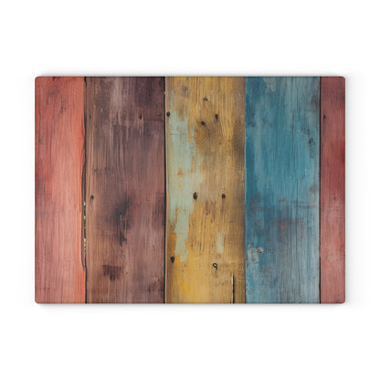 Wooden Print Glass Cutting Board