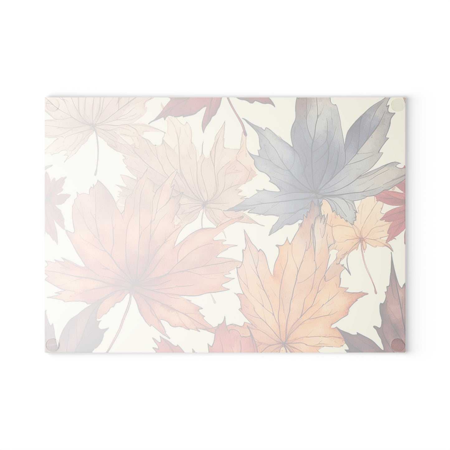 Autumn Floral Glass Cutting Board