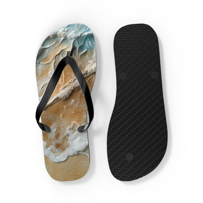 Sand Shore Ocean Waves Flip-Flops