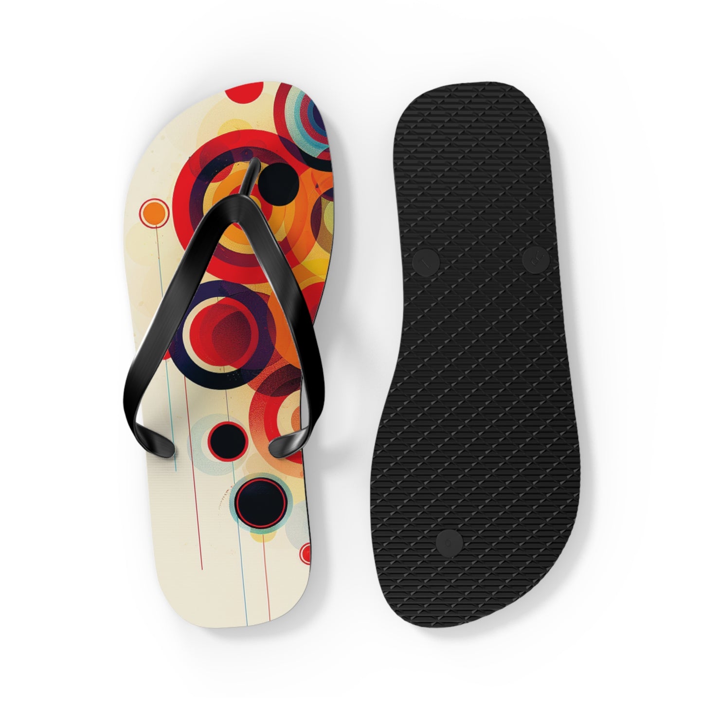 Abstract Decorative Circles  Flip-Flops