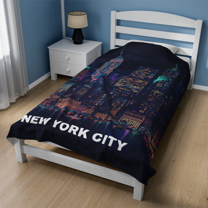 New York Velveteen Plush Blanket