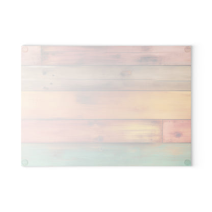 Wooden Print Glass Cutting Board