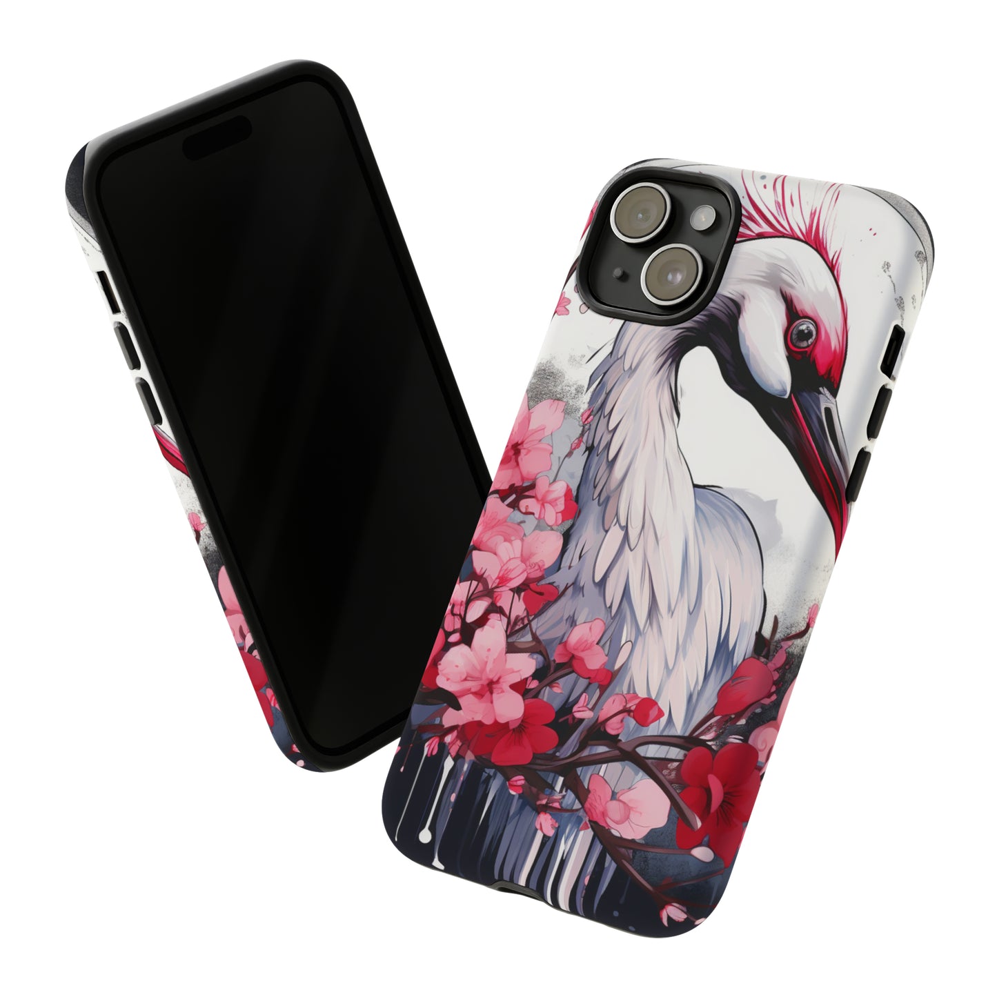 Cranes in Flight: Red-Crowned Crane Phone Case