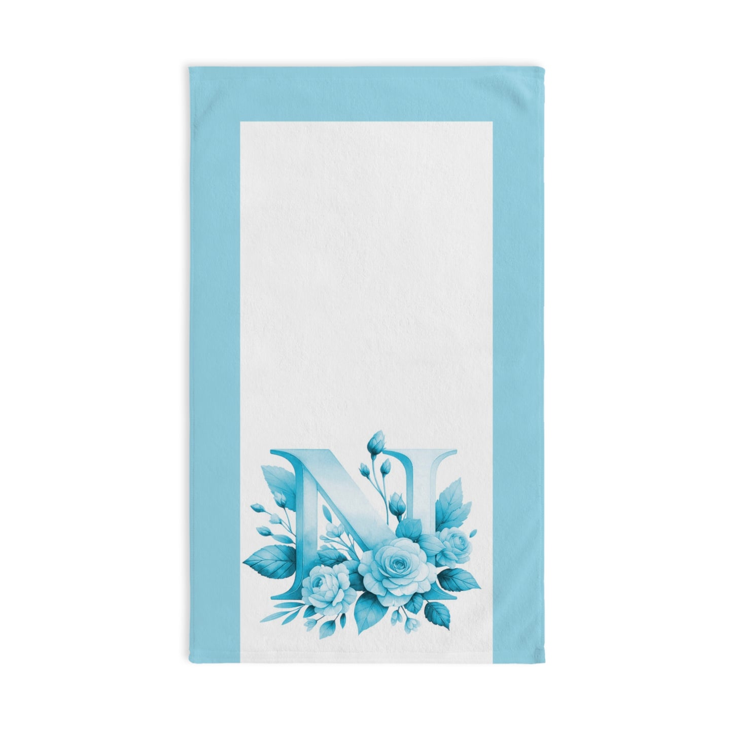 Alphabet Flowers Bathroom Hand Towel