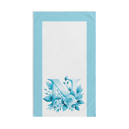 Alphabet Flowers Bathroom Hand Towel