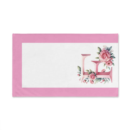 Alphabet Flowers Bathroom Hand Towel