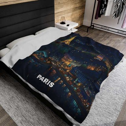 Paris Velveteen Plush Blanket