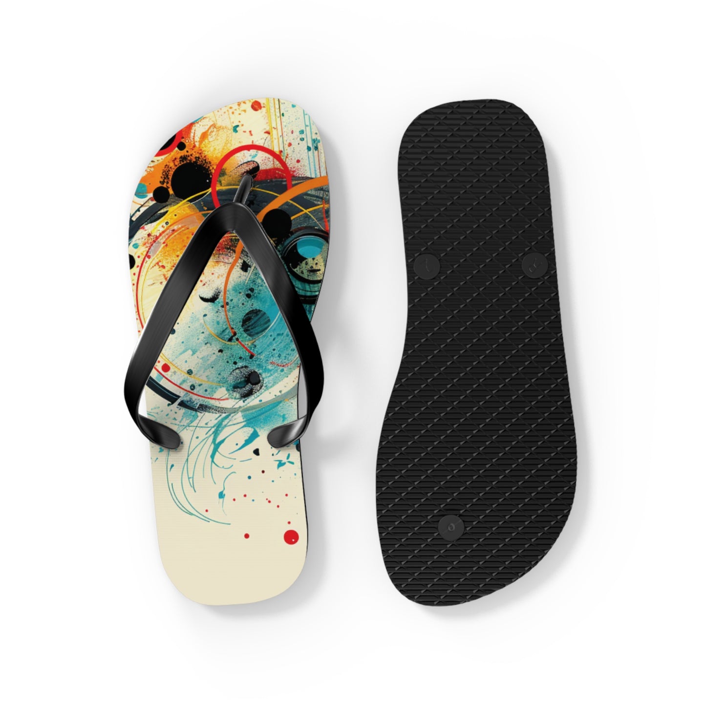 Abstract Decorative Circles  Flip-Flops