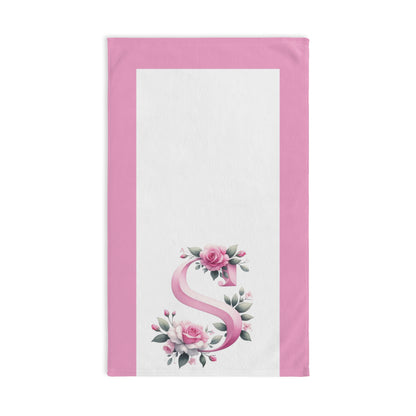 Alphabet Flowers Bathroom Hand Towel