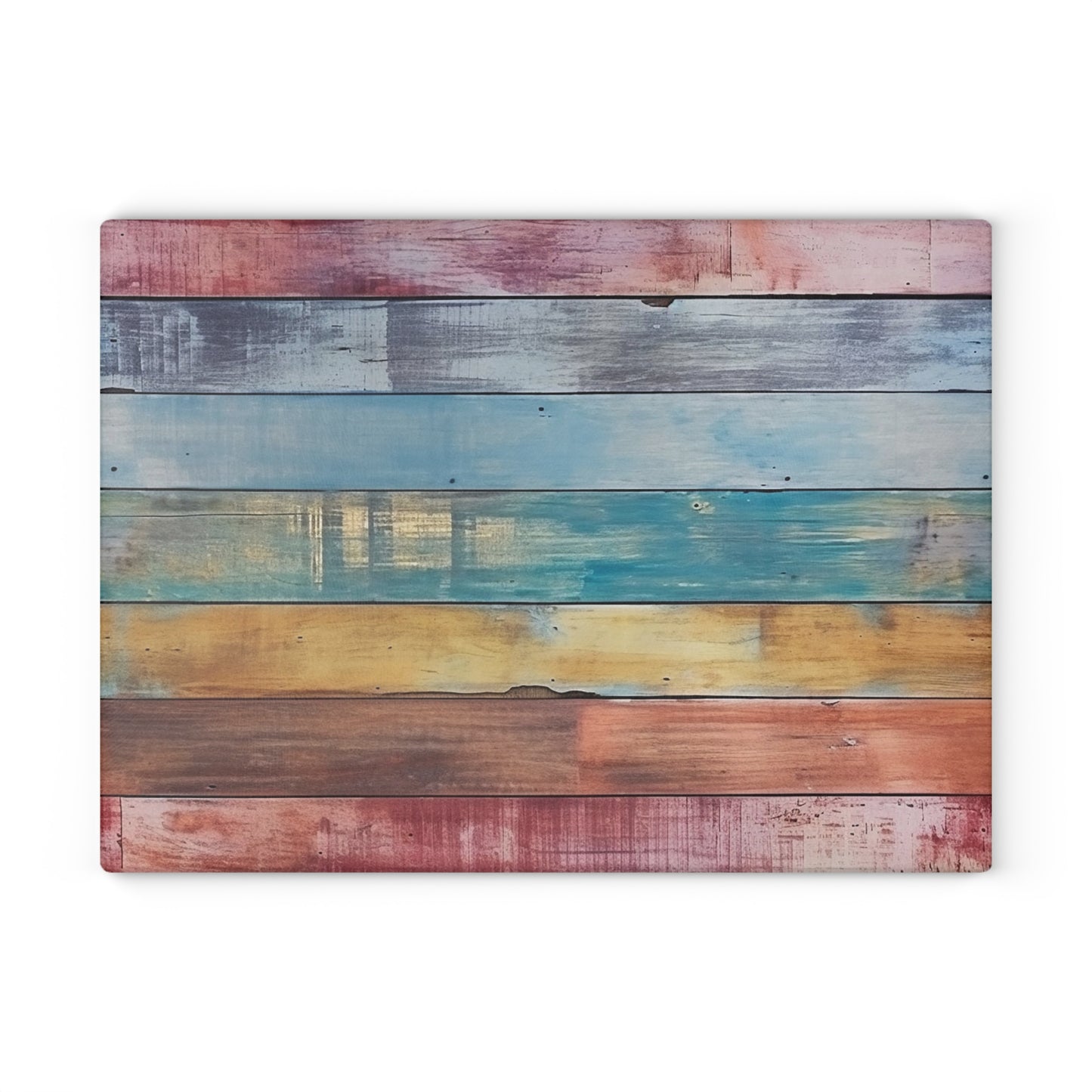 Wooden Print Glass Cutting Board