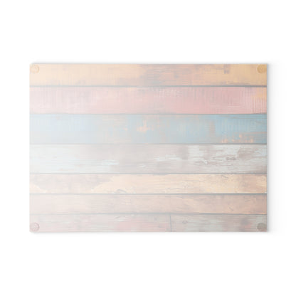 Wooden Print Glass Cutting Board