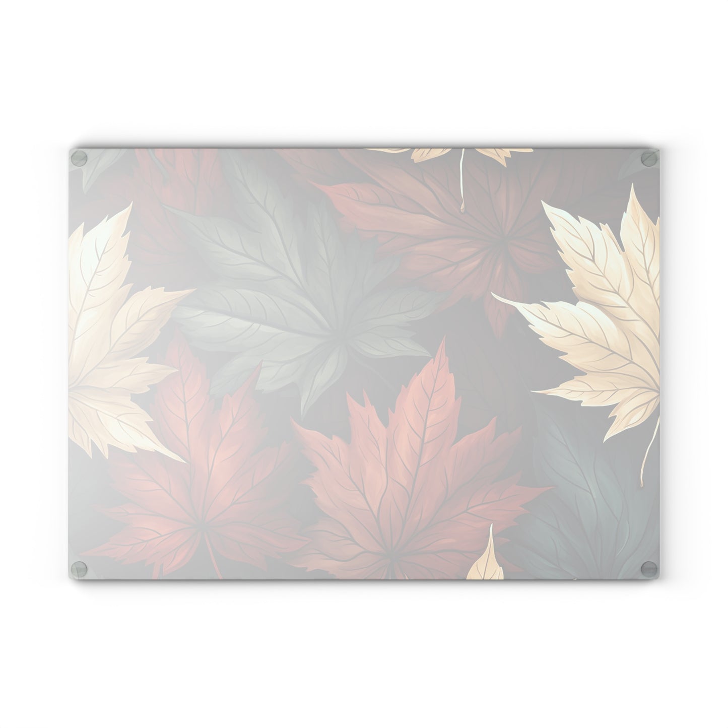 Autumn Floral Glass Cutting Board