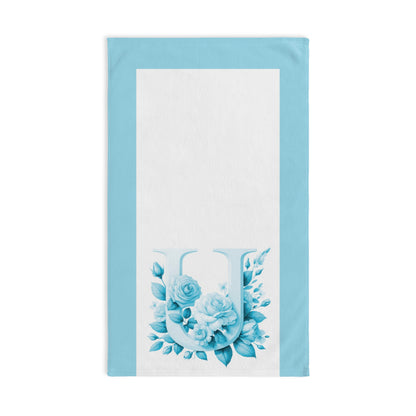 Alphabet Flowers Bathroom Hand Towel