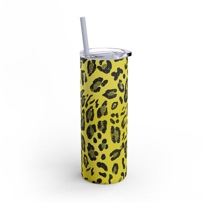 Animal Print Yellow 04 - 20oz Skinny Matte Tumbler