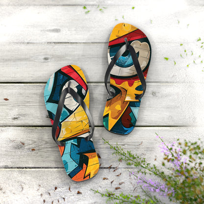 Graffiti Theme Flip-Flops