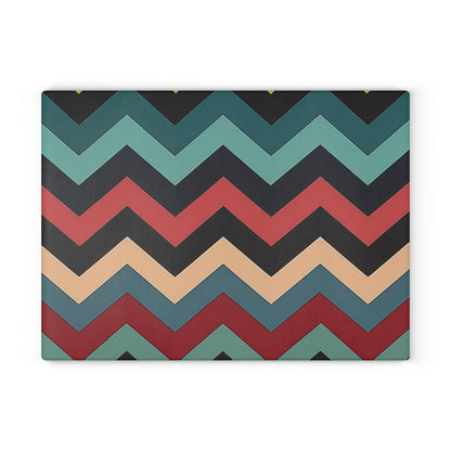 Chevron Print Glass Cutting Board