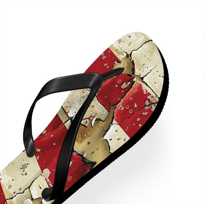 Distressed American Flag Flip-Flops