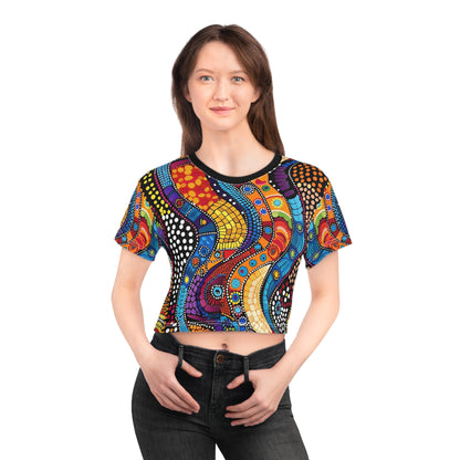 Aboriginal Art (AOP) Crop Tee