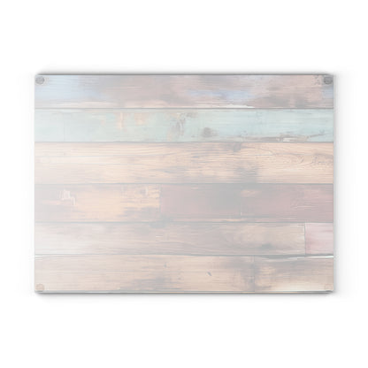 Wooden Print Glass Cutting Board