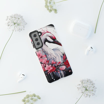 Cranes in Flight: Red-Crowned Crane Phone Case