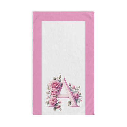 Alphabet Flowers Bathroom Hand Towel